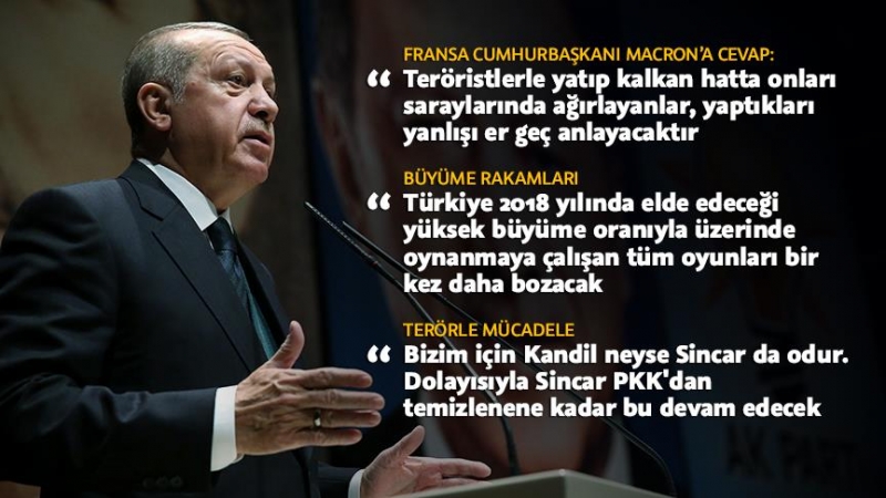 Erdoğan'dan Macron'a: Haddini ve boyunu aşan beyan