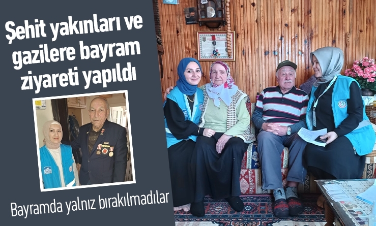 Şehit yakınları ve gazilere bayram ziyareti yapıldı