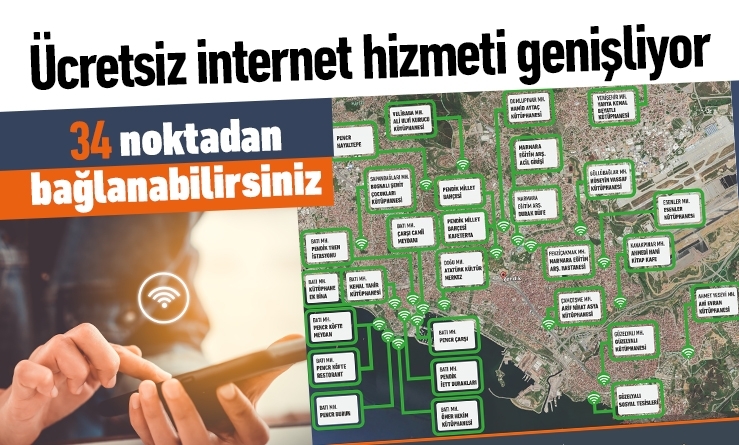 Ücretsiz internet hizmeti genişliyor