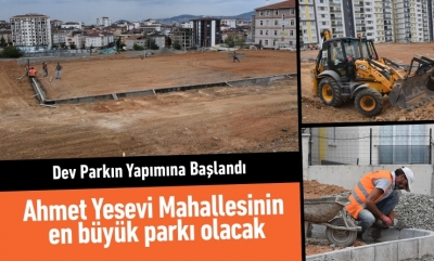 Dev parkın yapımına başlandı