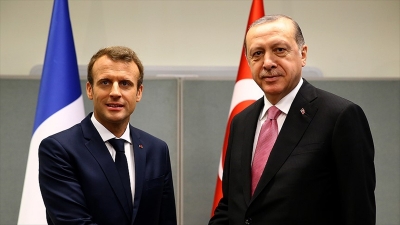 Erdoğan ile Macron 'Zeytin Dalı Harekatı'nı görüştü