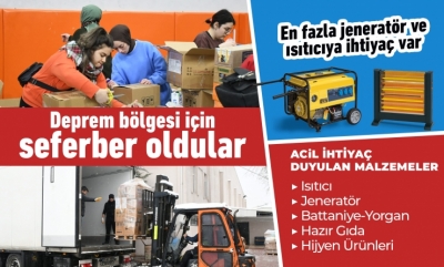 Pendikliler deprem bölgesi için seferber oldu